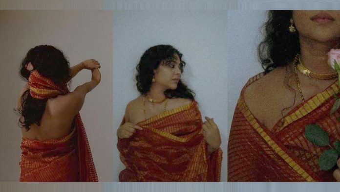 srinda latest photoshoot saree without blouse