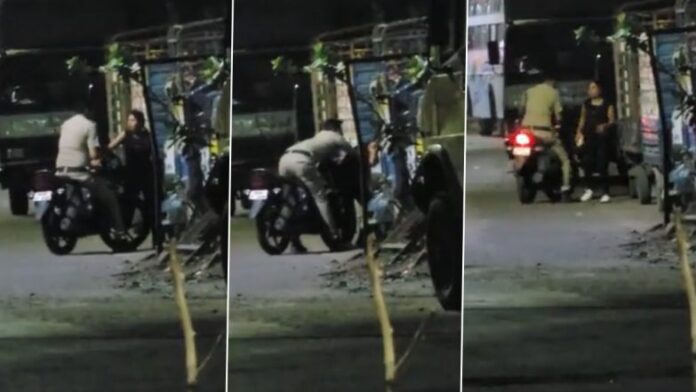 POLICE MAN MOLESTING A WOMEN