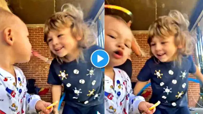 liittle boy saves toddler sibling from choking watch viral video