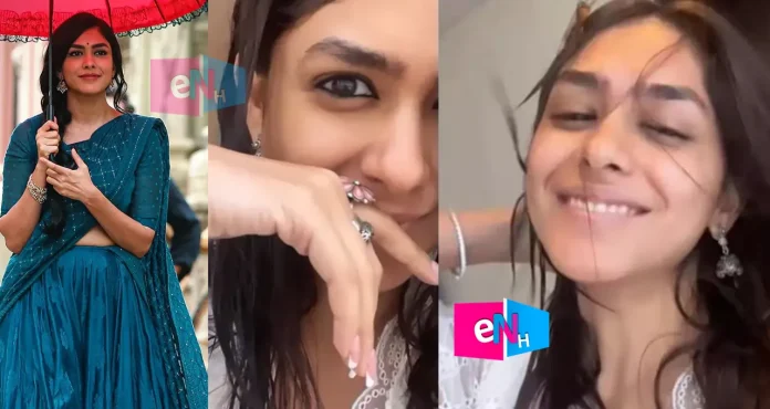 mrunal thakkur cute video and actress funny reply to fans proposal