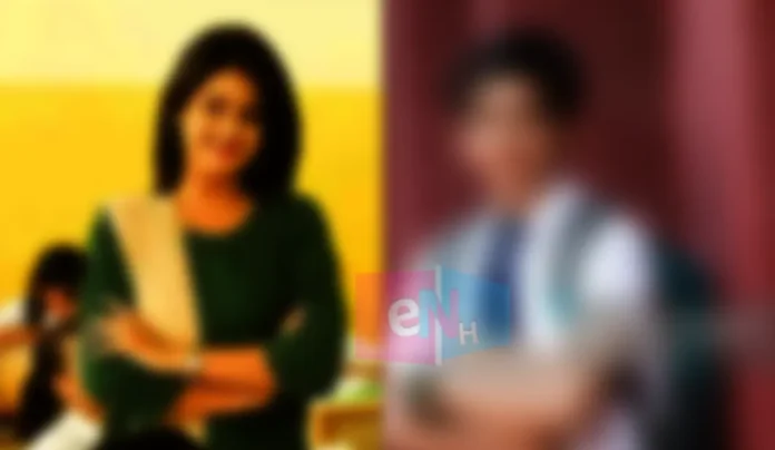 teacher and school student