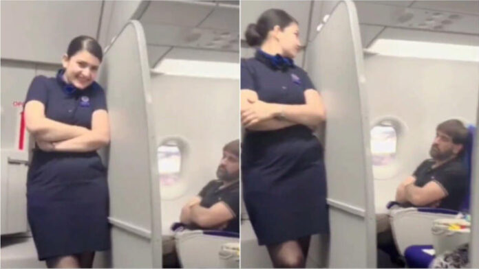 air hostess and ms dhoni viral video