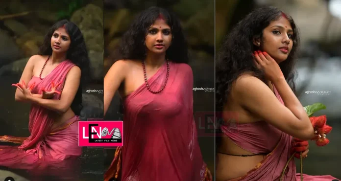 sreelakshmi vairal saree model new