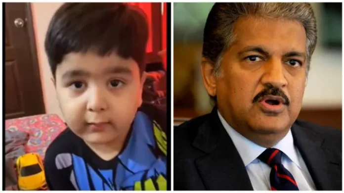 anand mahendra and little boy