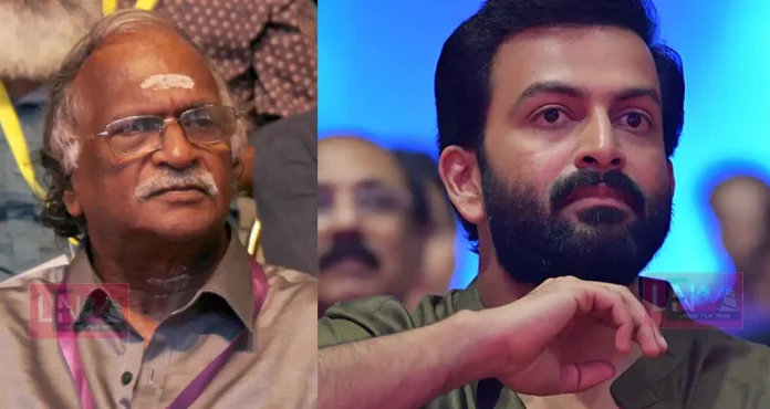 prithviraj sukumaran's reply to sreekumaran thambi's aligation