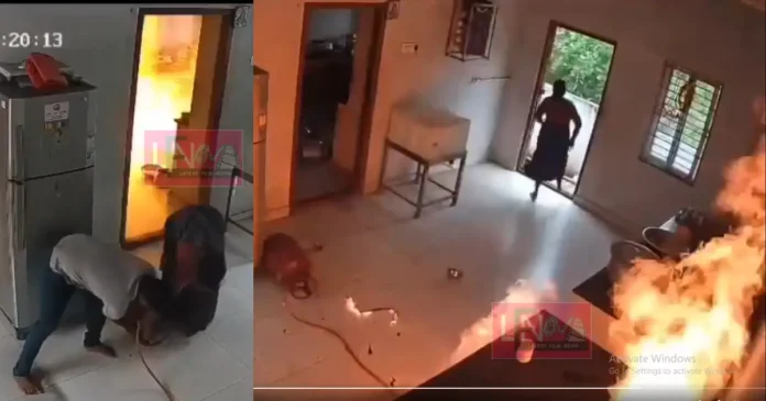 kitchen gas cylinder viral video 2