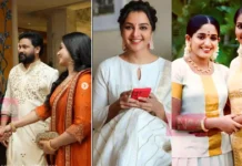 കൈകോർത്ത് നവ്യയും കാവ്യയും, ഒരു ലൈക്കിലൂടെ മഞ്ജുവും; കല്യാൺ നവരാത്രി വേദിയിലെ അപൂർവ്വ സംഗമം!