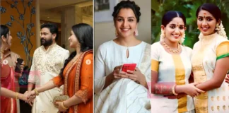 കൈകോർത്ത് നവ്യയും കാവ്യയും, ഒരു ലൈക്കിലൂടെ മഞ്ജുവും; കല്യാൺ നവരാത്രി വേദിയിലെ അപൂർവ്വ സംഗമം!