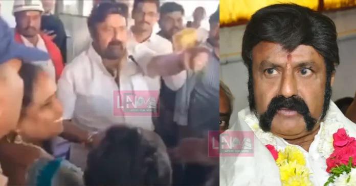balakrishna angry towards his fans video viral