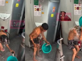 ട്രെയിനിനുള്ളിൽ കുളിച്ചു വൈറലാകാൻ ശ്രമം; യാത്രക്കാർക്ക് ബുദ്ധിമുട്ടുണ്ടാക്കിയതിന് യുവാവ് അറസ്റ്റിൽ; വിഡിയോക്ക് പിന്നിലെ കാരണം പുറത്ത്