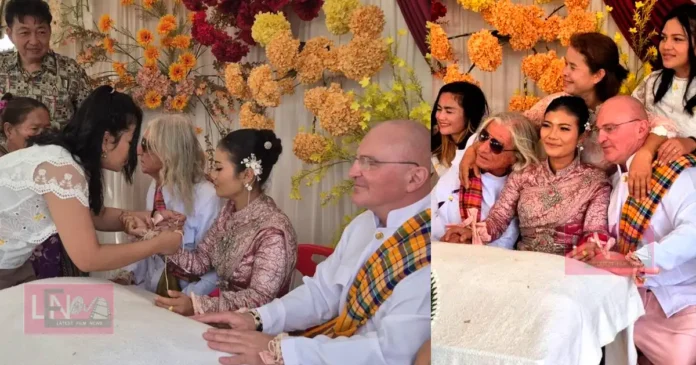 woman marries two men rare thai wedding