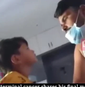 കണ്ണീരണിയിച്ച് ഒരു അച്ഛന്റെ അവസാനത്തെ വാക്കുകൾ; മരണത്തിന് കീഴടങ്ങും മുൻപ് മകനോട് യാത്ര പറഞ്ഞ് ക്യാൻസർ രോഗി