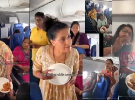ഒരു വിമാനത്തിന്റെ ക്യാബിൻ വീട്ടിൽ നിന്നുണ്ടാക്കിക്കൊണ്ടുവന്ന വിഭവങ്ങൾ പങ്കുവെക്കാനുള്ള ഒരു ‘തുറന്ന ഭക്ഷണശാലയാക്കി’ മാറ്റിയ ഒരു ഇന്ത്യൻ കുടുംബം. ഇന്ത്യക്കാരുടെ സിവിക് സെൻസ് ഇല്ലായ്മക്കെതിരെ രൂക്ഷ വിമർശനം – വീഡിയോ കാണാം