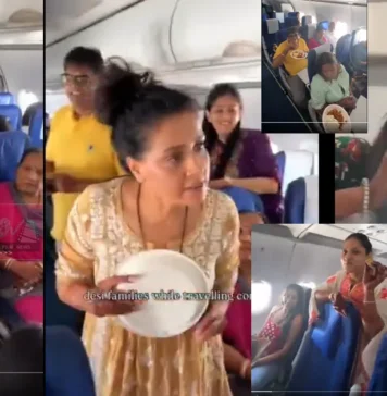 ഒരു വിമാനത്തിന്റെ ക്യാബിൻ വീട്ടിൽ നിന്നുണ്ടാക്കിക്കൊണ്ടുവന്ന വിഭവങ്ങൾ പങ്കുവെക്കാനുള്ള ഒരു ‘തുറന്ന ഭക്ഷണശാലയാക്കി’ മാറ്റിയ ഒരു ഇന്ത്യൻ കുടുംബം. ഇന്ത്യക്കാരുടെ സിവിക് സെൻസ് ഇല്ലായ്മക്കെതിരെ രൂക്ഷ വിമർശനം – വീഡിയോ കാണാം